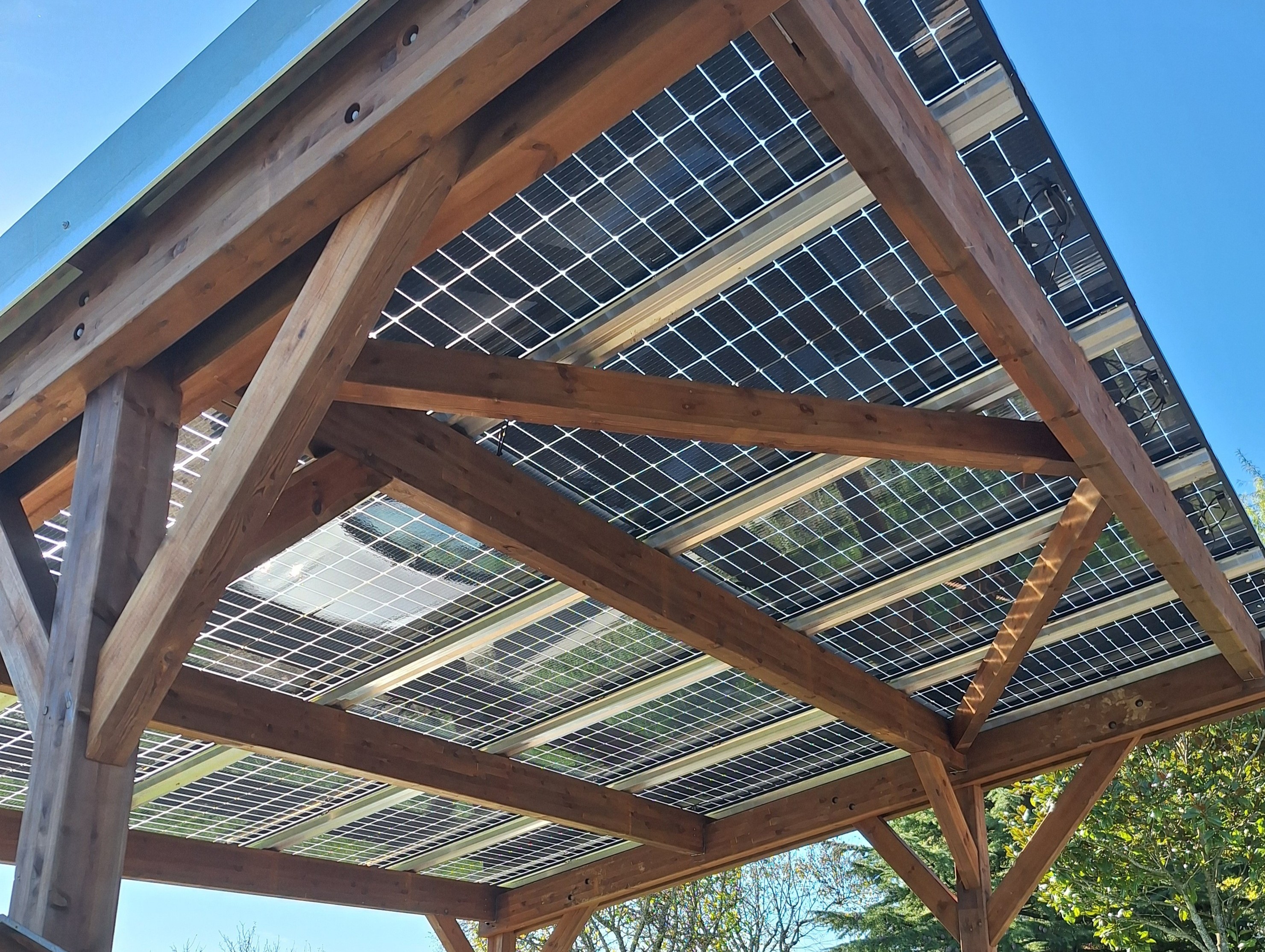 Carport solaire bois Carport solaire bois Lumensol